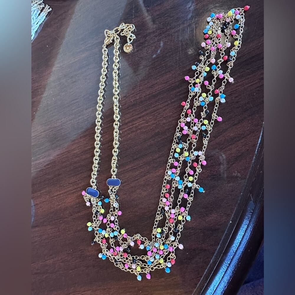 Talbots - Festive multicolored double strand rainbow bead necklace - Picture 8 of 8